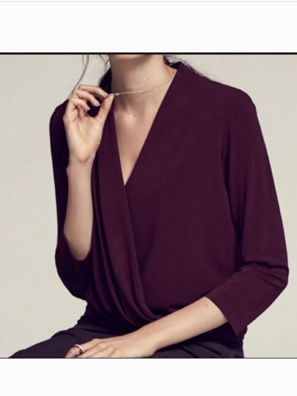 MM LaFleur Deneuve Top in a Deep Purple Color
